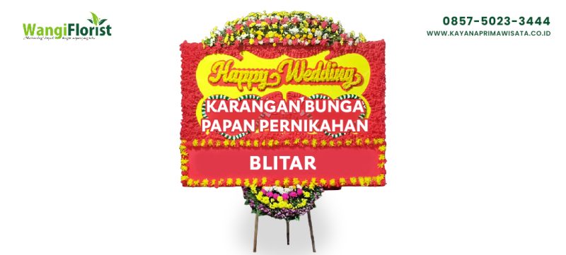 Karangan Bunga Papan Pernikahan Blitar