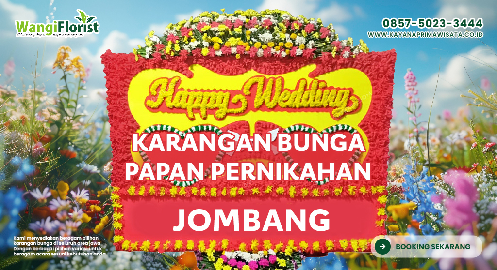 Karangan Bunga Papan Pernikahan Jombang