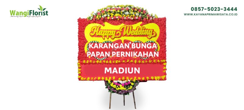 Karangan Bunga Papan Pernikahan Madiun