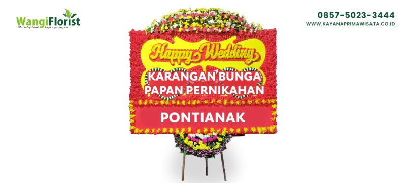 Karangan Bunga Papan Pernikahan Pontianak